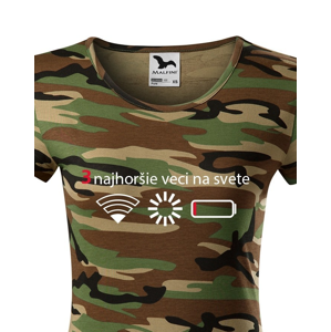 Dámske tričko 3 najhoršie veci na svete - tričko pre všetkých mobilných závislákov