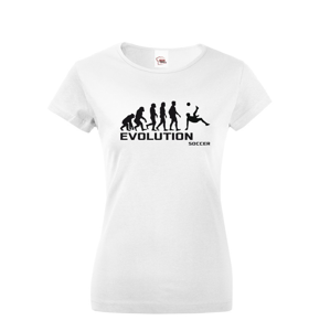 Dámske tričko evolúcia futbalu - ideálny darček pre futbalistku