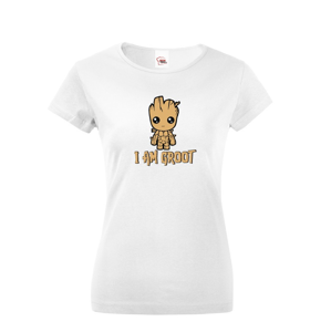 Dámske tričko Groot z filmu Strážcovia galaxie - Ja som Groot na tričku