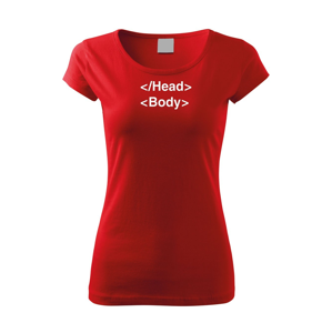 Dámske tričko pre IT a programátorov head body