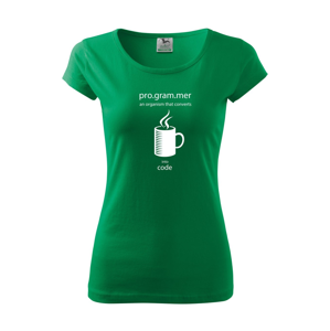 Dámske tričko pre programátorky Convert coffee in to code musíš mať