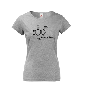 Dámske tričko s chemickým vzorcom čokolády - originálna potlač