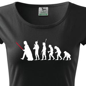Dámske tričko s filmovým motívom evolúcia Star Wars