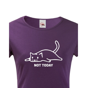 Dámske tričko s mačacou potlačou Not today - skvelý narodeninový darček