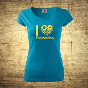 Dámske tričko s motívom I love engineering