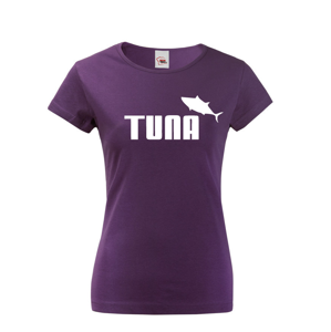 Dámské tričko s potiskem Tuna - parodie značky Puma
