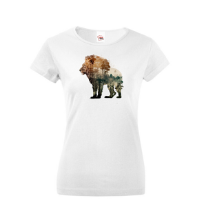 Dámské tričko s potlačou zvierat - Lev