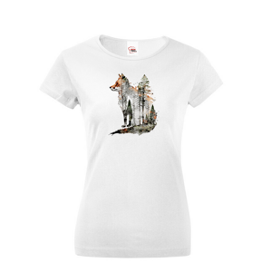 Dámské tričko s potlačou zvierat - Líška