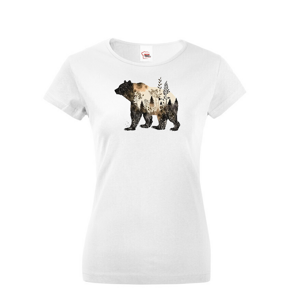 Dámské tričko s potlačou zvierat - Medveď