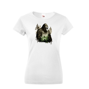 Dámské tričko s potlačou zvierat - Šimpanz