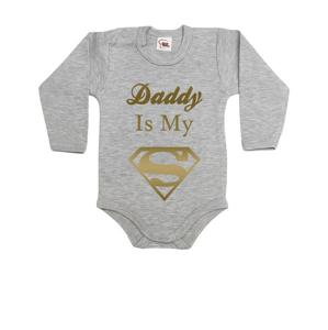 Detské body s potlačou Daddy is my Superhero