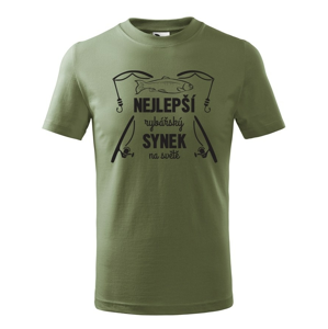 Detské rybárske tričko Najlepší rybársky syn na svete - darček pre rybárov