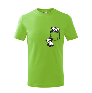 Detské tričko Pandy vo vrecku - štýlový originál 