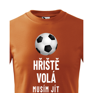 Detské tričko s potlačou Ihrisko volá musím ísť  - tričko pre milovníkov futbalu