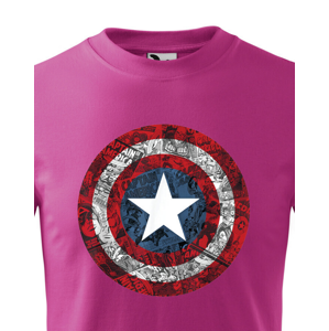 Detské tričko s potlačou Kapitán Amerika - tričko pre fanúšikov Marvel