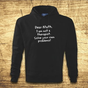 Mikina s kapucňou s motívom Dear math