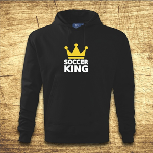 Mikina s kapucňou s motívom Soccer king