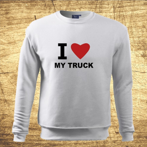 Mikina s motívom I love my truck