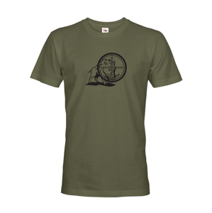 Myslivecké tričko divočák s originálním potiskem - dárek pro myslivce