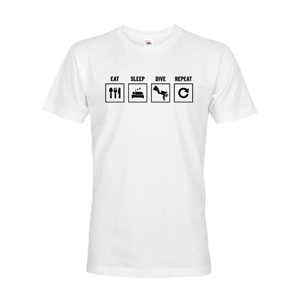 Pánské tričko Eat-sleep-dive-repeat - ideálny darček