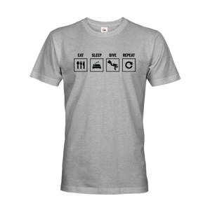 Pánské tričko Eat-sleep-dive-repeat - ideálny darček