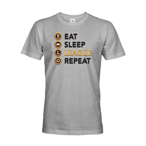 Pánské tričko - Eat sleep league repeat - tričko pre fanúšikov hry