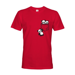 Pánske tričko Pandy vo vrecku - štýlový originál 