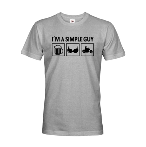 Pánske tričko pre motorkára Iam a Simple Guy
