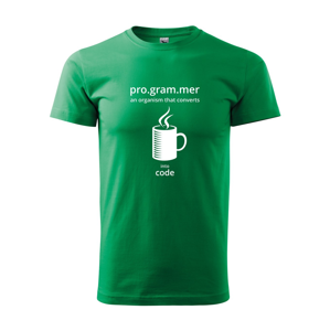 Pánske tričko pre programátorov Convert coffee in to code musíš mať