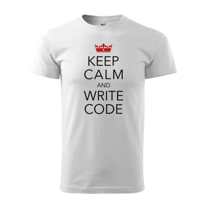 Pánske tričko pre programátorov Keep calm and write code s dopravou len za 2,23 Euro