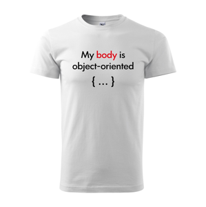 Pánske tričko pre programátorov My body is object oriented