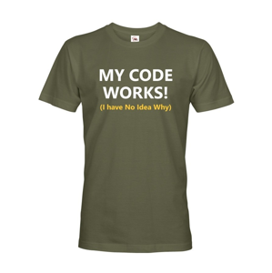 Pánske tričko pre programátorov My Code Works