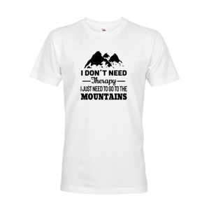 Pánske tričko pre turistov a cestovateľov  s potlačou hory