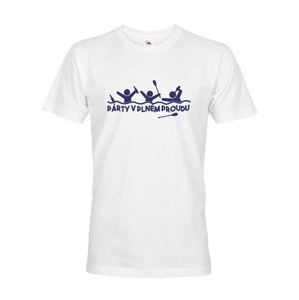 Pánske tričko pre vodákov Párty v plnom prúde - ideálne tričko na loď