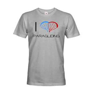 Pánské tričko s motivem I love paragliding
