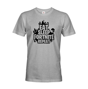 Pánske tričko s potlačou  Eat Sleep Fortnite Repeat