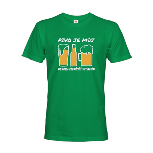 Pánske tričko s potlačou Pivo je vitamín - ideálny darček pre pivárov