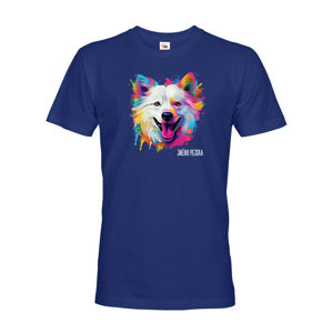 Pánské tričko s potlačou plemena  Americký eskimácky pes s voliteľným menom