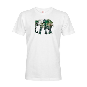 Pánské tričko s potlačou zvierat - Slon