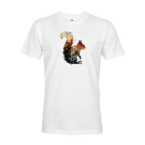Pánské tričko s potlačou zvierat - Veverička