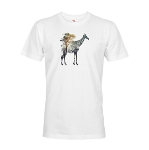 Pánské tričko s potlačou zvierat - Žirafa