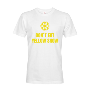Pánske tričko s vtipnou potlačou Don´t eat yellow snow