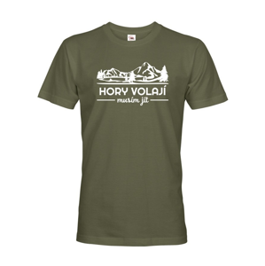 Pánske turistické tričko Hory volajú, musím ísť
