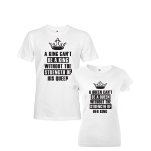 Párové tričká King a Queen -  skvelý darček nielen na Valentína