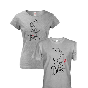 Párové tričká pre zamilovaných Her Beast a His Beauty