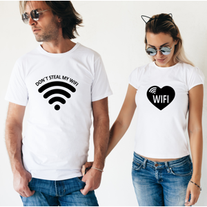 Párové tričká s potlačou Don't steal my WIFI a WIFI