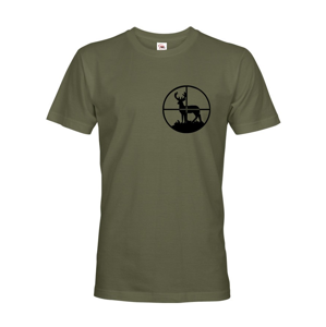 Tričko pro myslivce s jelenem v zaměrovači - ideální dárek pro lovce